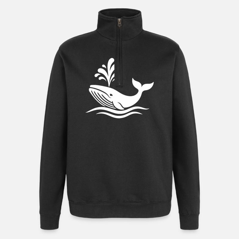 Wal - Quarter-Zip-Sweatshirt - Schwarz