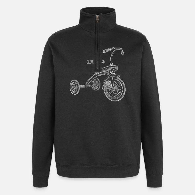 Tricycle - Sweat à zip 1/4 - noir