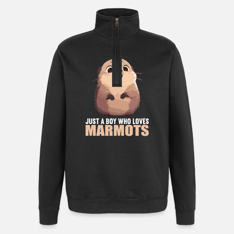 Marmottes Marmotte - Sweat à zip 1/4 - noir