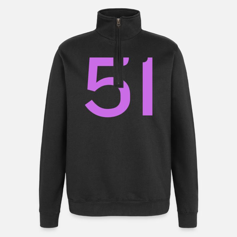 51 - Sweat à zip 1/4 - noir