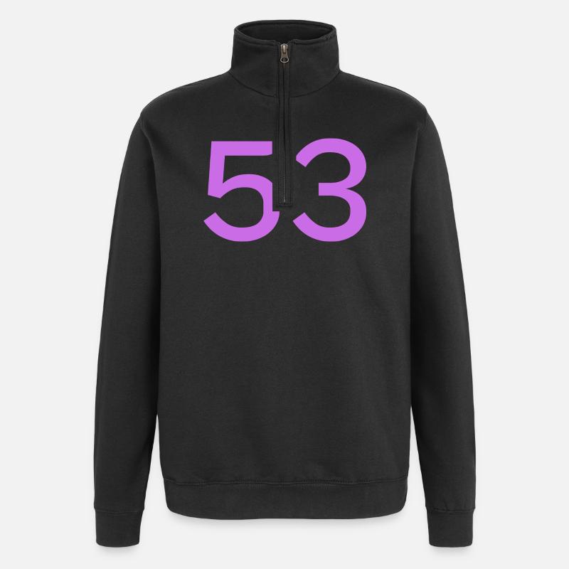 53 - Sweat à zip 1/4 - noir