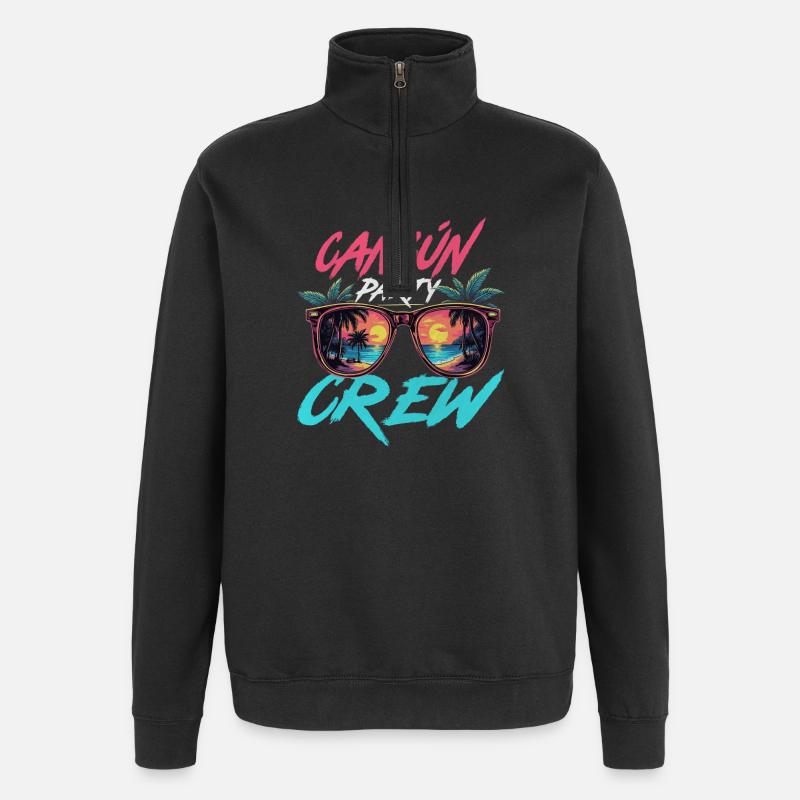 Cancun Party Crew - Quarter-Zip-Sweatshirt - Schwarz