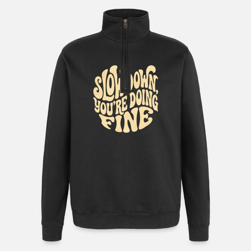 Se détendre - Sweat à zip 1/4 - noir