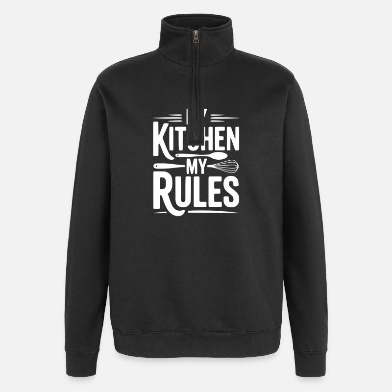 Ma cuisine Mes règles - Sweat à zip 1/4 - noir