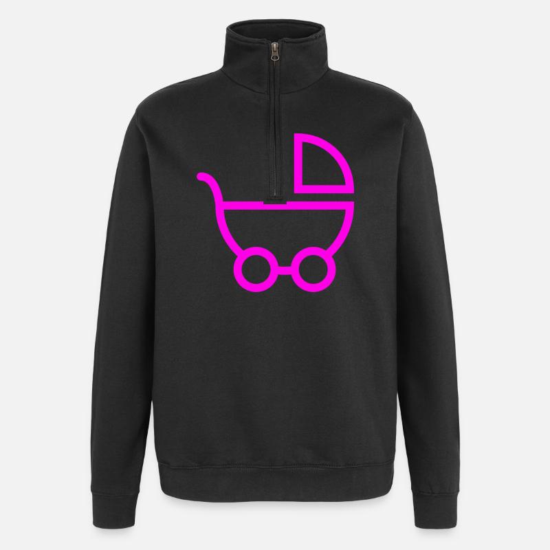 landau - Sweat à zip 1/4 - noir