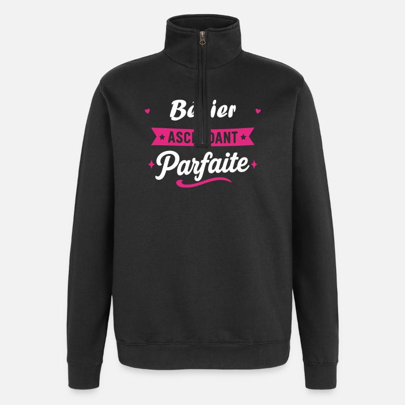 Bélier Ascendant Parfaite - Sweat à zip 1/4 - noir