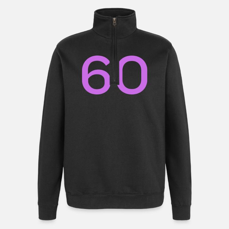 60 - Sweat à zip 1/4 - noir