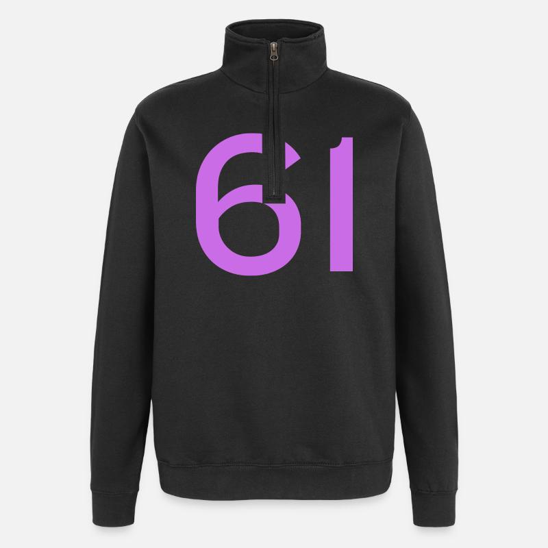61 - Quarter-Zip Sweatshirt - black