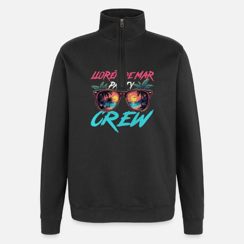 Lloret De Mar Party Crew - Quarter-Zip-Sweatshirt - Schwarz