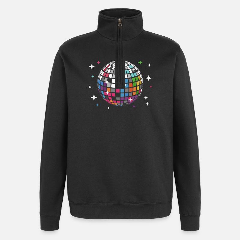 Disco Ball Disco Discothèque - Sweat à zip 1/4 - noir
