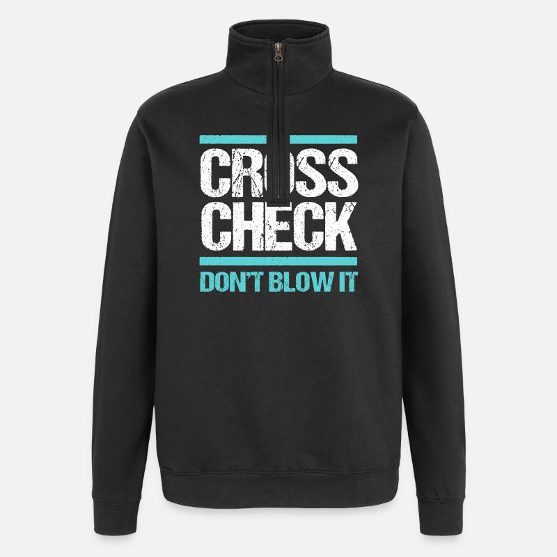 Flugbegleiter Stewardess - Quarter-Zip-Sweatshirt - Schwarz