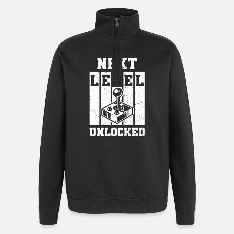 Niveau suivant débloqué - Sweat à zip 1/4 - noir