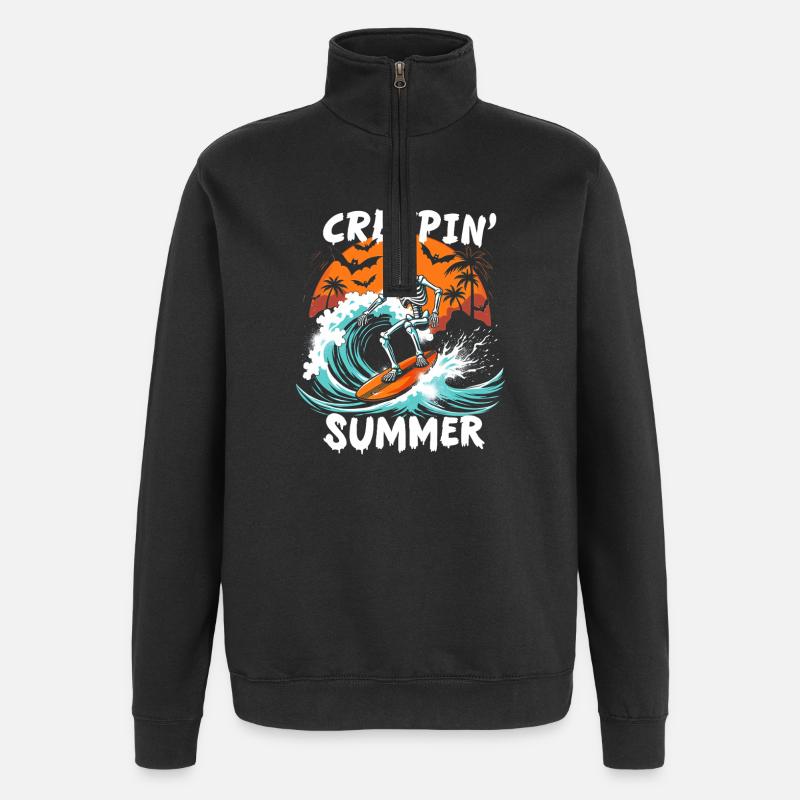 Effrayant Été Summerween Halloween - Sweat à zip 1/4 - noir