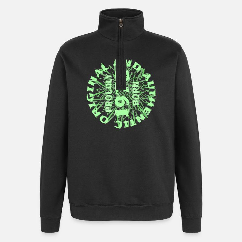1978 - Sweat à zip 1/4 - noir