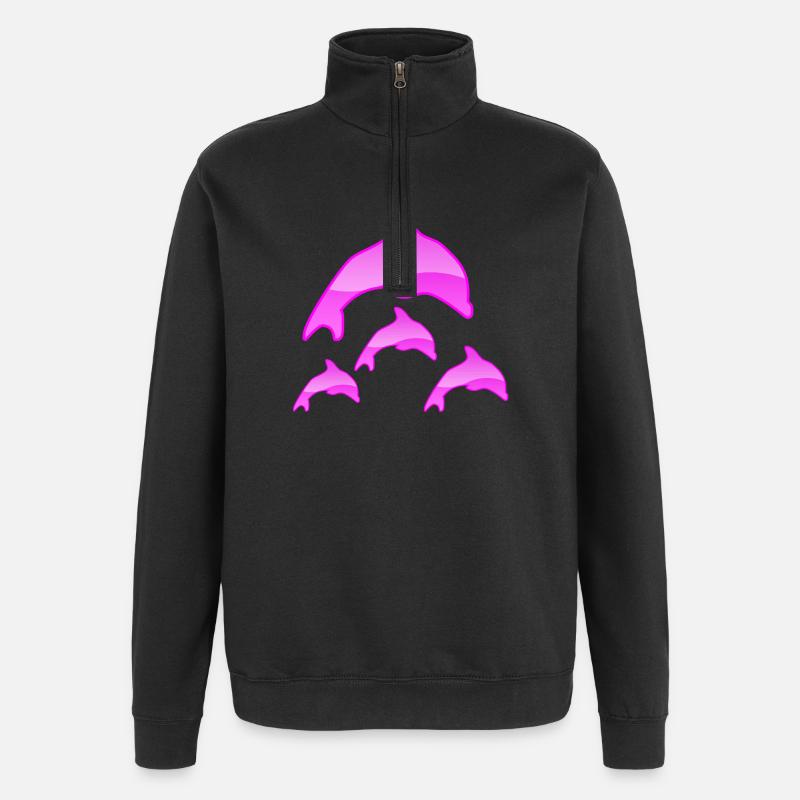 Delfine - Quarter-Zip-Sweatshirt - Schwarz
