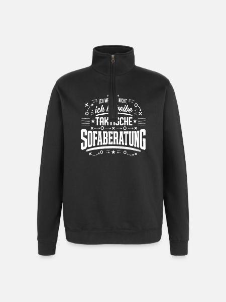 Taktische Sofaberatung - Quarter-Zip-Sweatshirt - Schwarz
