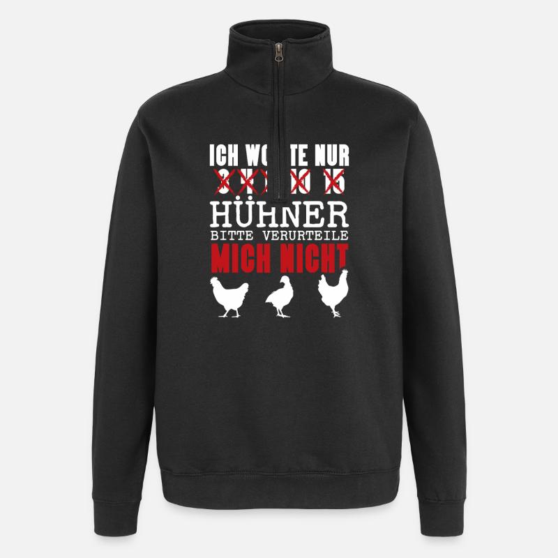 Hühnerflüsterer Huhn Hühnerhalter Hühner - Quarter-Zip-Sweatshirt - Schwarz