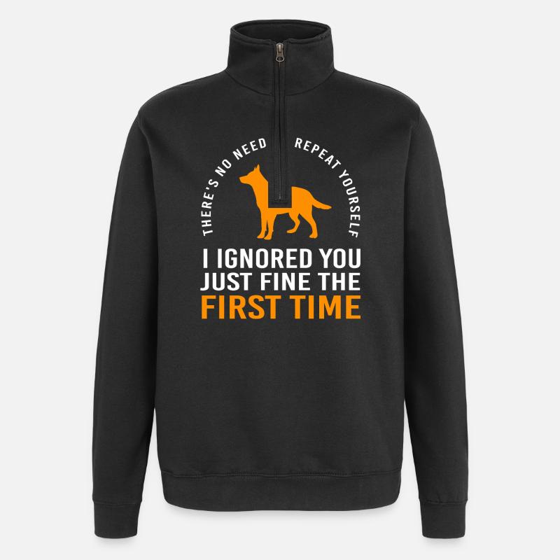 Bouvier australien chien - Sweat à zip 1/4 - noir