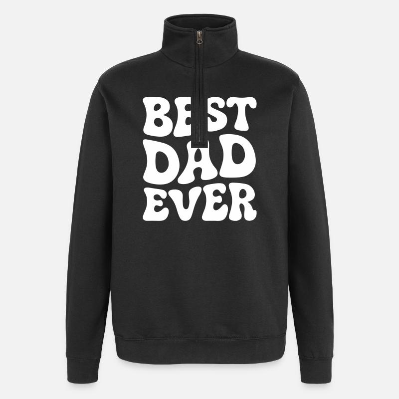 Bester Papa der Welt - Quarter-Zip-Sweatshirt - Schwarz