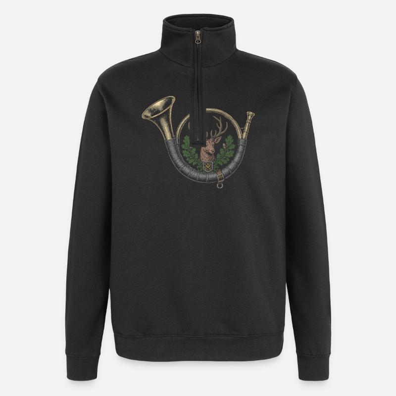 clairon - Sweat à zip 1/4 - noir