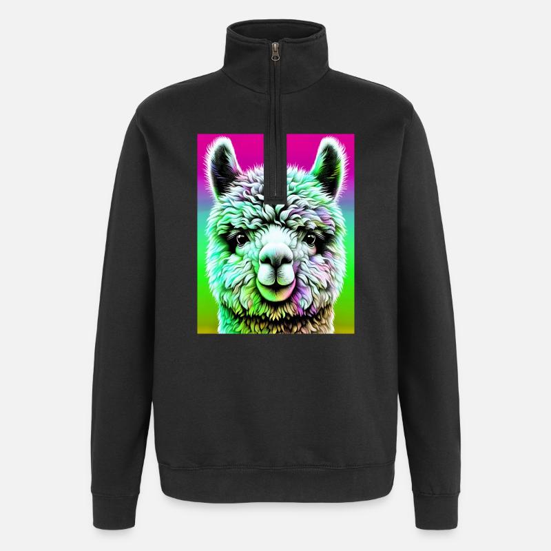 Alpaca - Quarter-Zip Sweatshirt - black