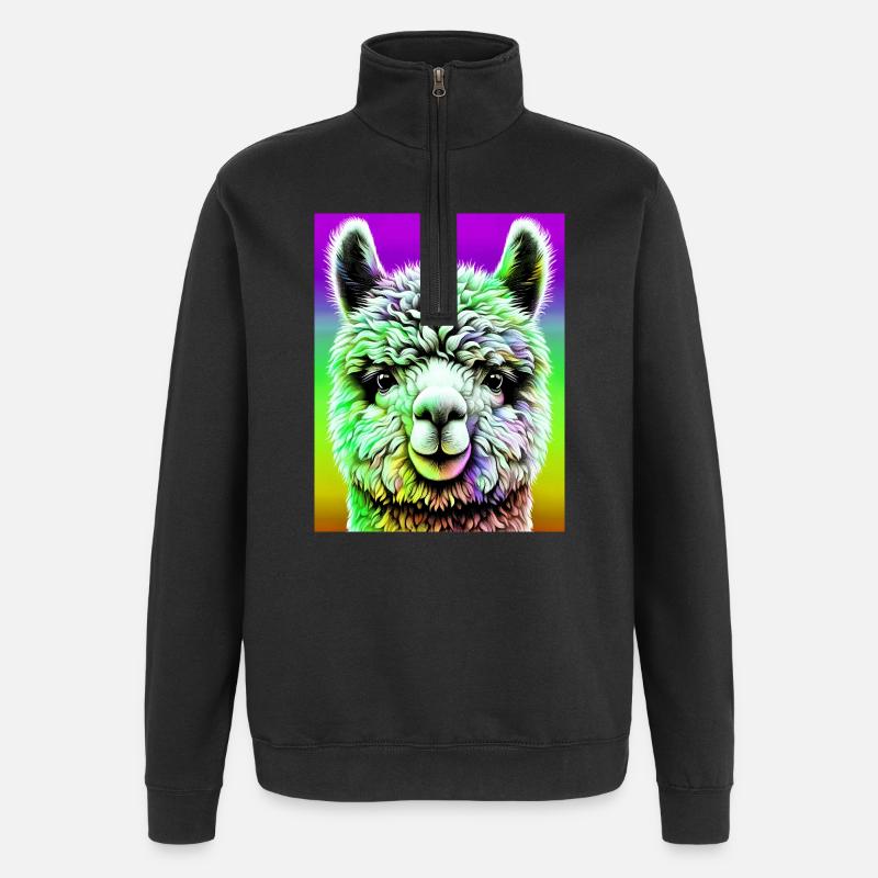 Alpaca - Quarter-Zip Sweatshirt - black