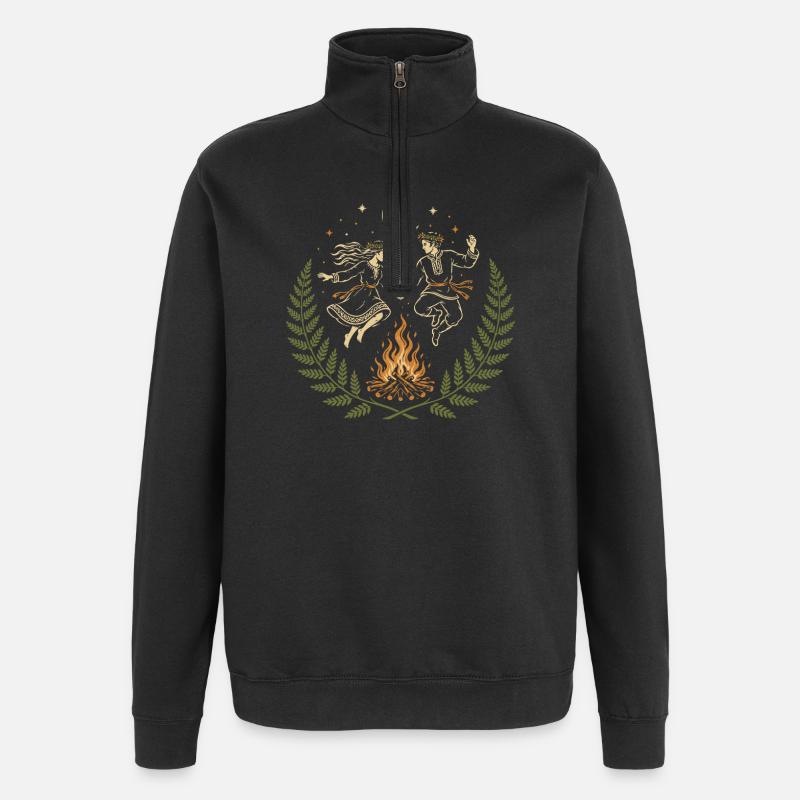Kupala Night Dance - Quarter-Zip Sweatshirt - black