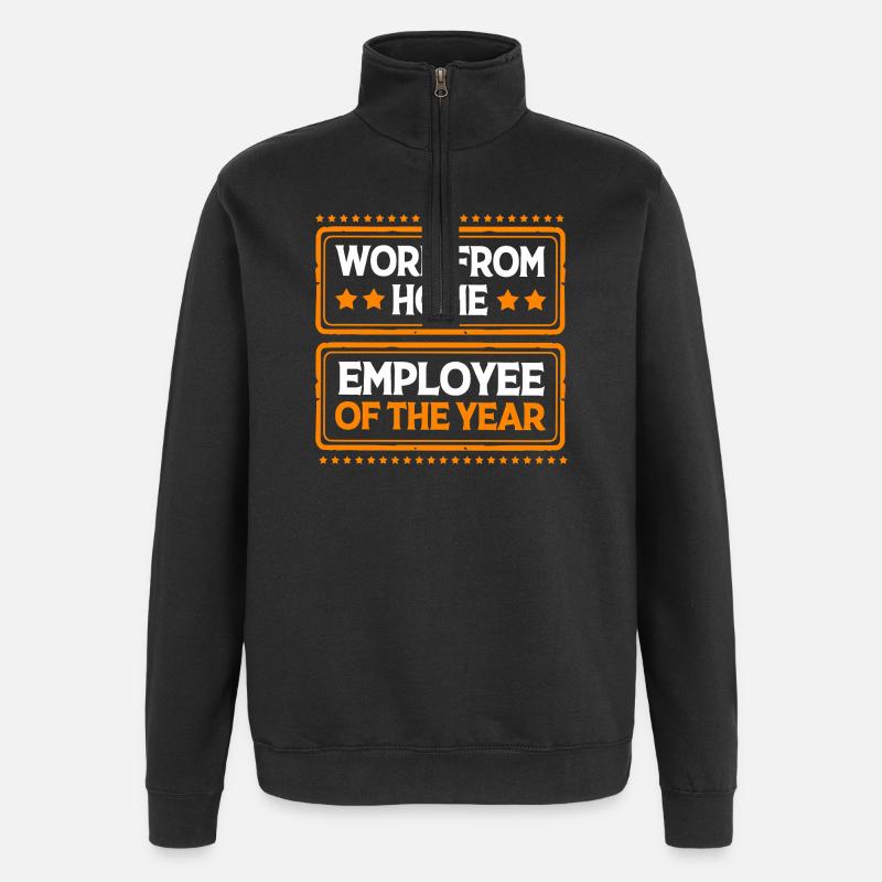 Mitarbeiter der Woche Mitarbeiter des Monats - Quarter-Zip-Sweatshirt - Schwarz