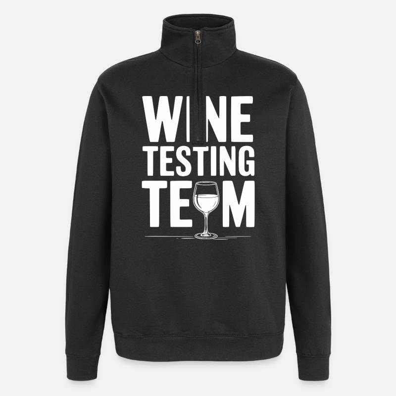 Wine Testing Team - Quarter-Zip Sweatshirt - black