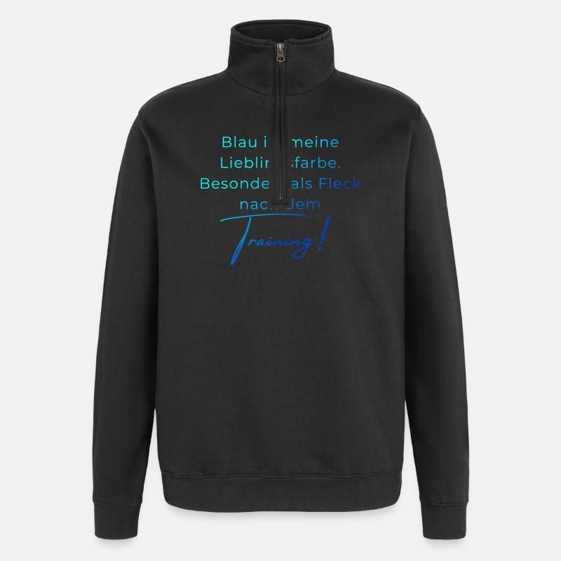 Voltigieren Training: Lustiger Volti Spruch - Quarter-Zip-Sweatshirt - Schwarz
