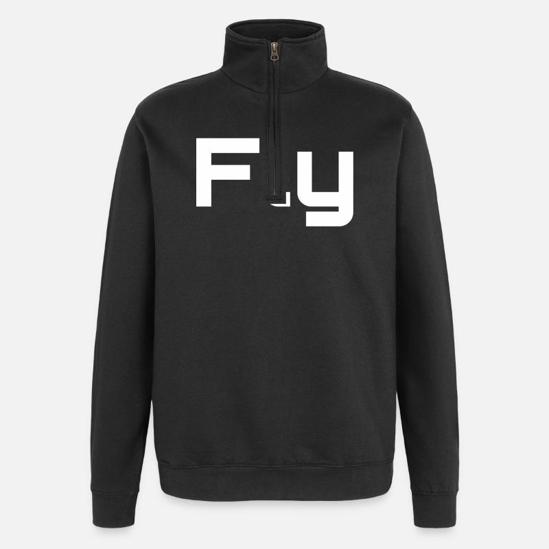 Fly Better - Quarter-Zip-Sweatshirt - Schwarz