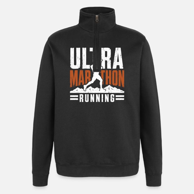 Course d’ultramarathon en détresse - Sweat à zip 1/4 - noir