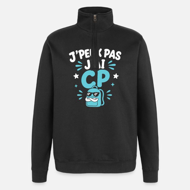 J'peux pas j'ai CP - Sweat à zip 1/4 - noir
