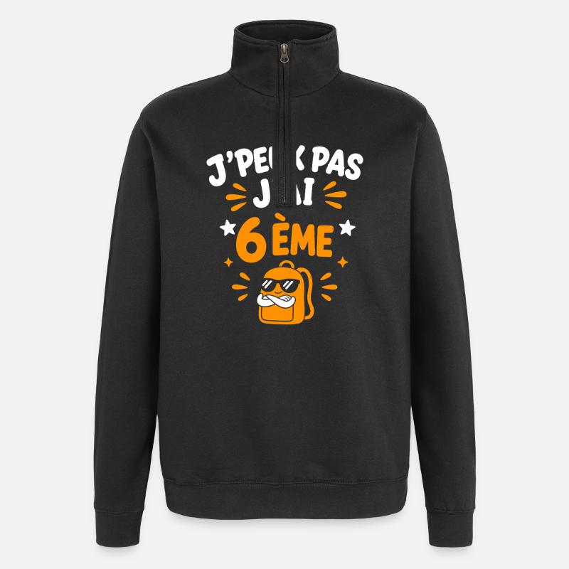 J'peux pas j'ai 6e - Sweat à zip 1/4 - noir