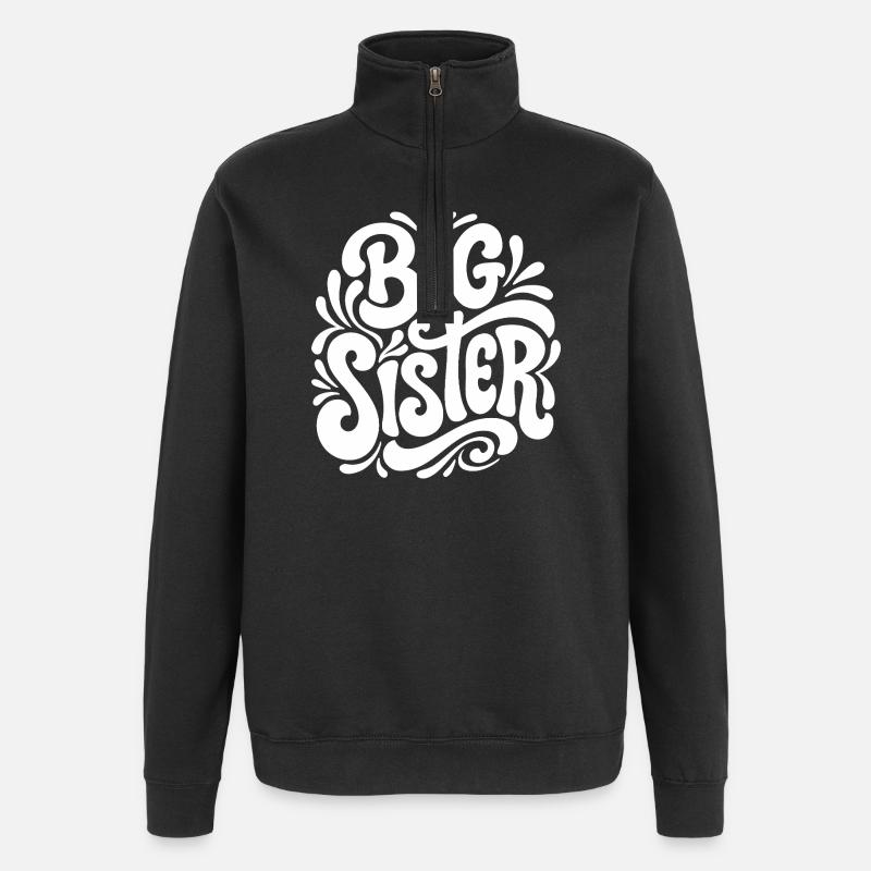 Big Sister Psychedelic Splash - Quarter-Zip-Sweatshirt - Schwarz