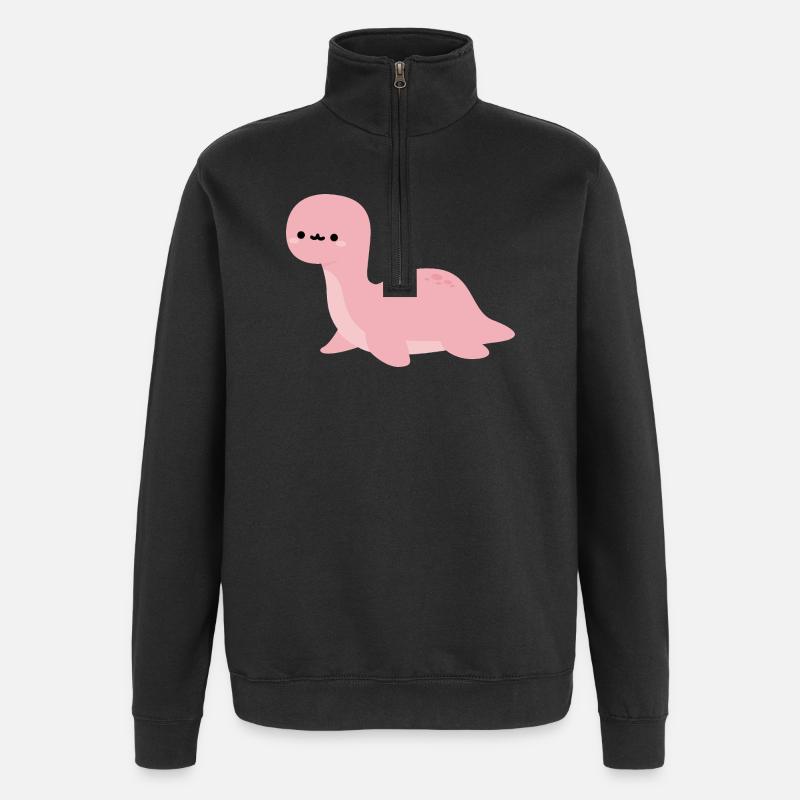 Brontosaurus Harmonica - Sweat à zip 1/4 - noir