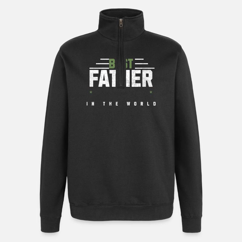 Bester Vater der Welt - Quarter-Zip-Sweatshirt - Schwarz