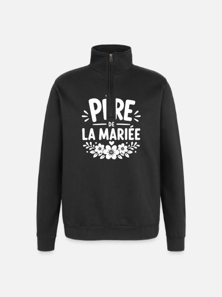 Père de la Mariée - Sweat à zip 1/4 - noir