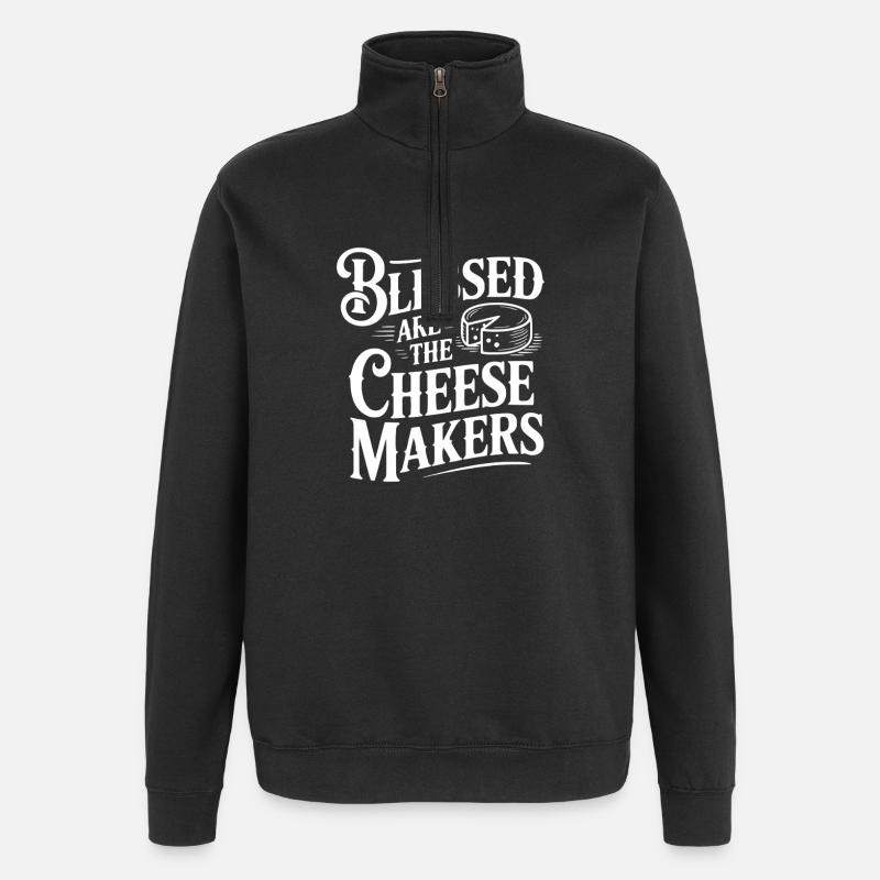 Fromagers - Sweat à zip 1/4 - noir