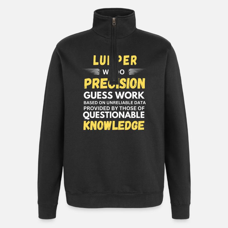 Lumper Précision Devine Entrepôt Drôle - Sweat à zip 1/4 - noir