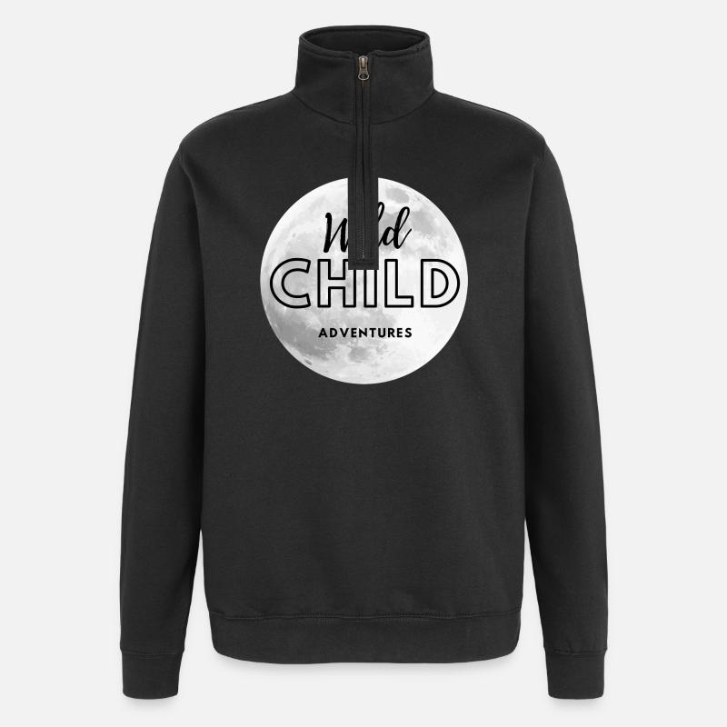 Aventures d’enfants sauvages - Sweat à zip 1/4 - noir