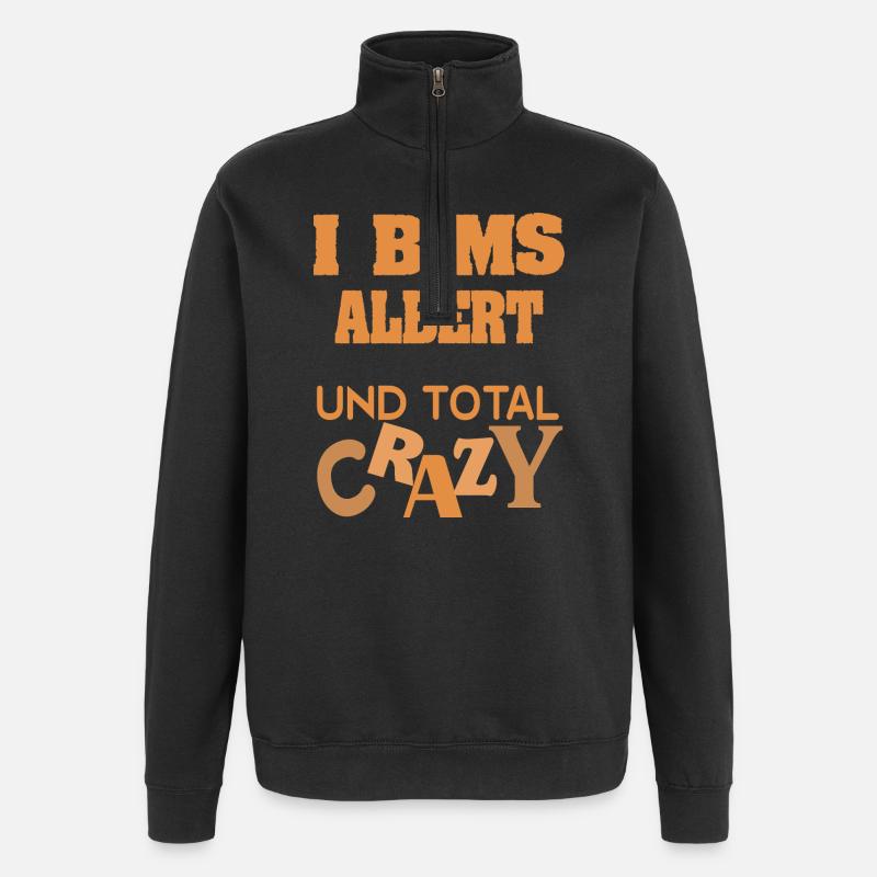 Albert als Crazy - Quarter-Zip-Sweatshirt - Schwarz