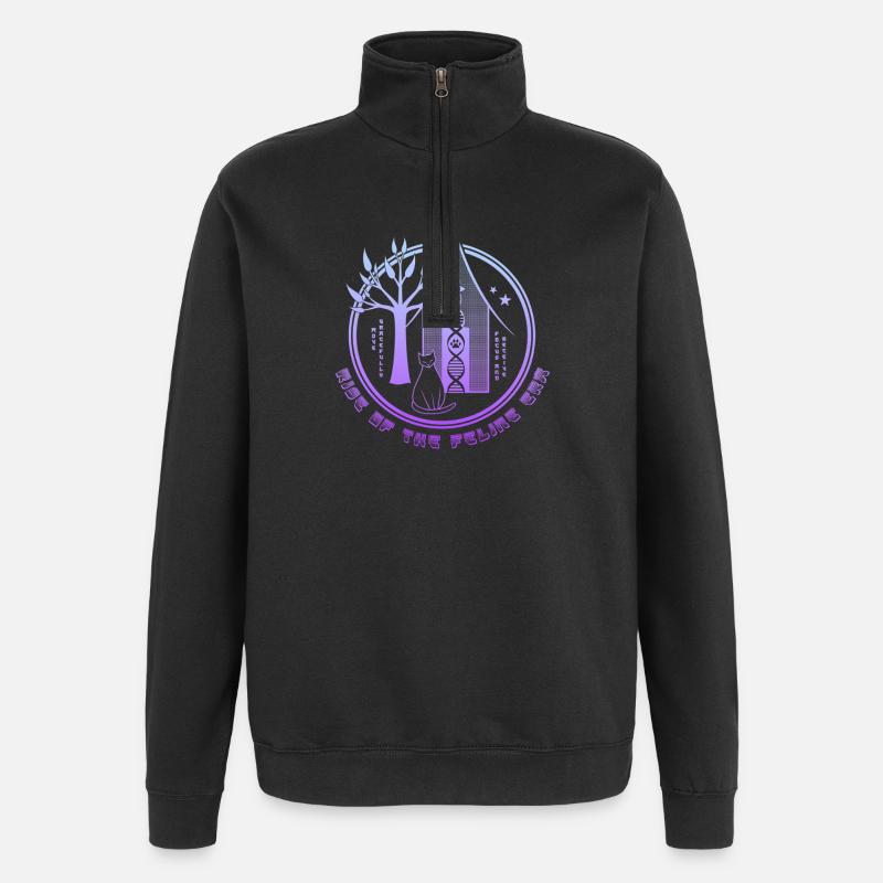 Aufstieg der Katzenära - Quarter-Zip-Sweatshirt - Schwarz
