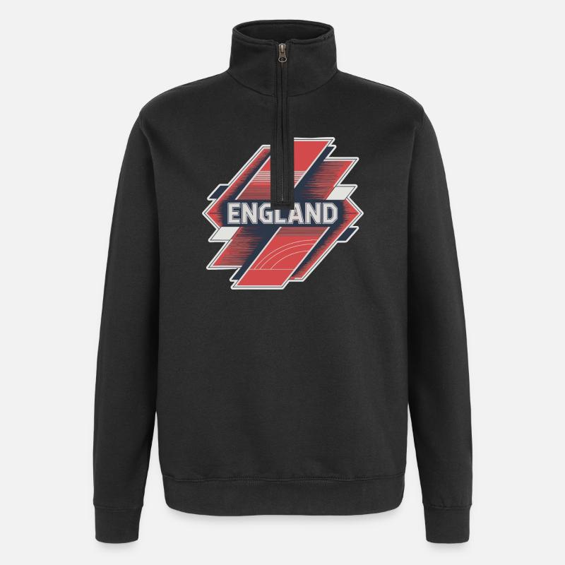 Angleterre - Sweat à zip 1/4 - noir