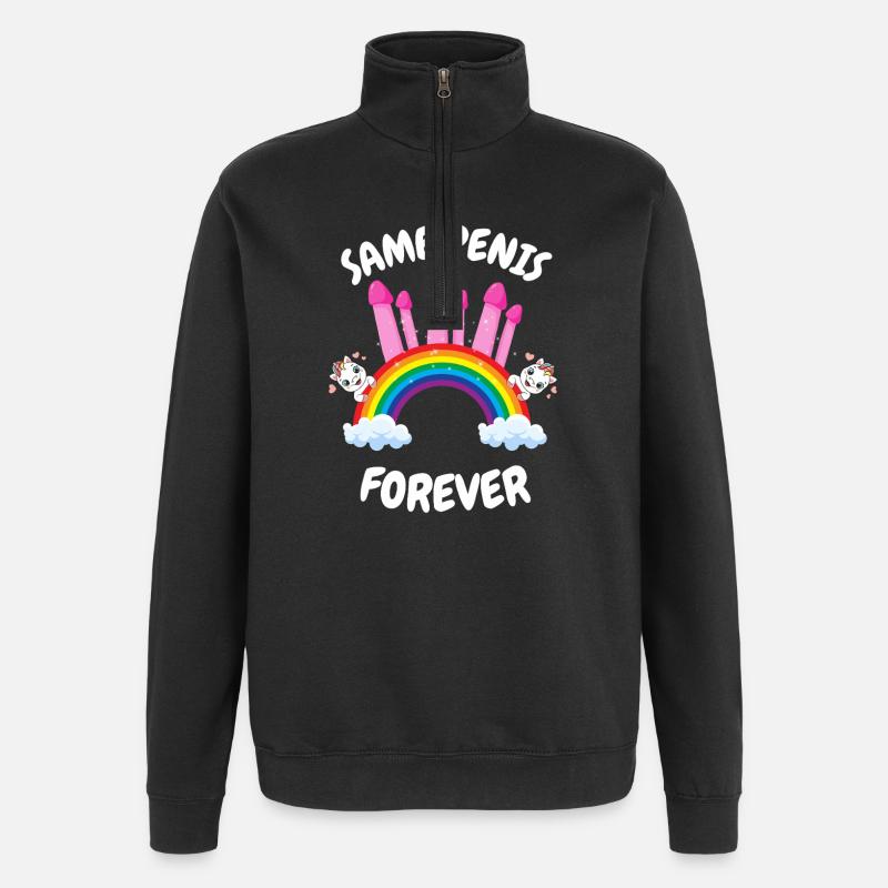 Same Penis Forever Bride - Quarter-Zip-Sweatshirt - Schwarz