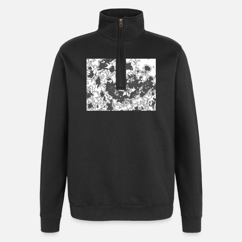 Motif de silhouette Black Blatten - Sweat à zip 1/4 - noir