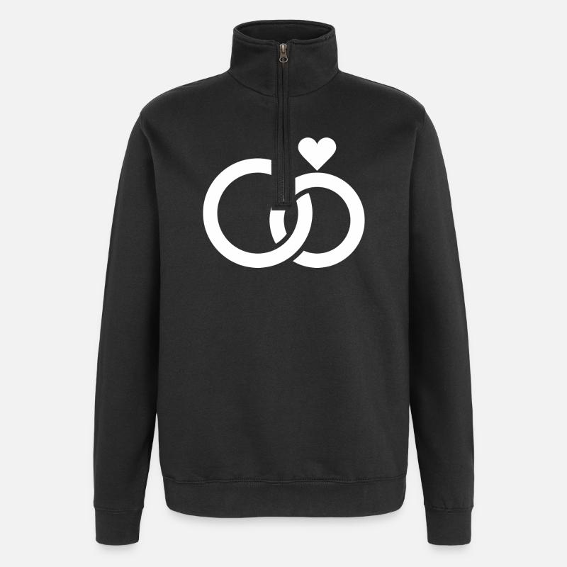 Wedding, Engagement, Wedding Celebration - Quarter-Zip Sweatshirt - black