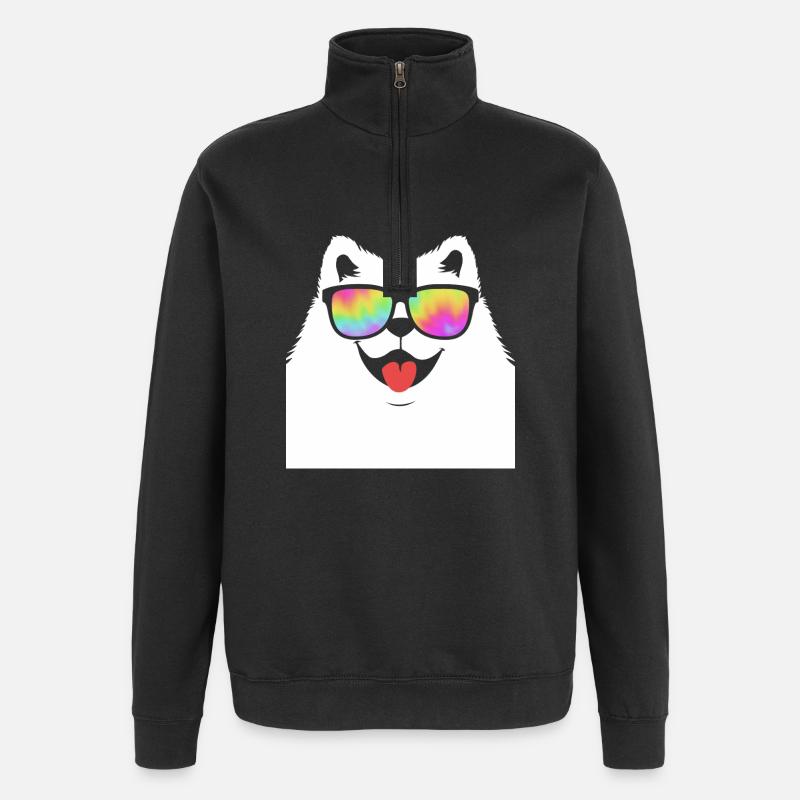 Samoyed - Quarter-Zip Sweatshirt - black