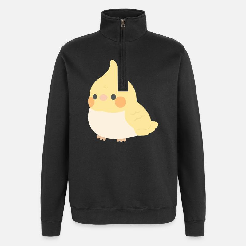 calopsitte - Sweat à zip 1/4 - noir