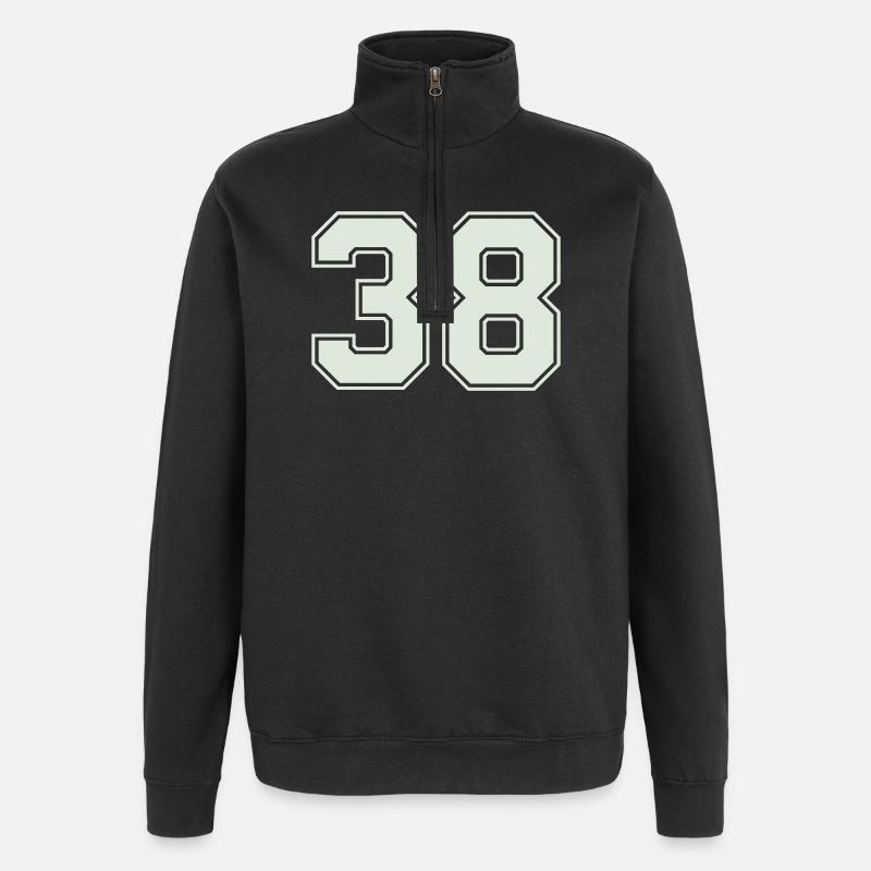 38- - Sweat à zip 1/4 - noir